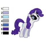Lovely Rarity My Little Pony Embroidery Design